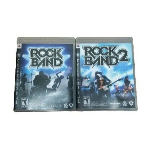 Rock Band & Rock band 2 PlayStation 3 (PS3) Manuels Included Not Tested